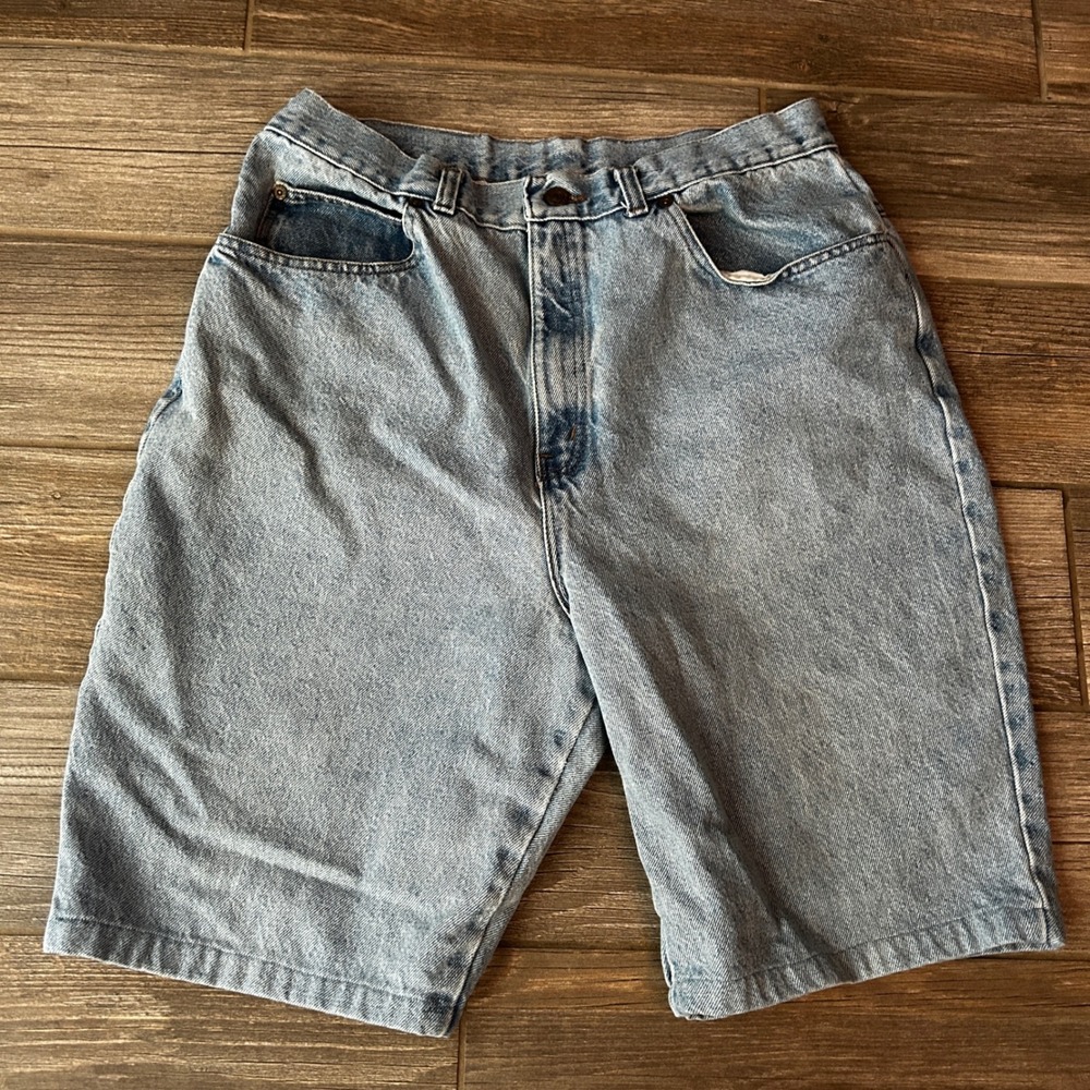 Vintage Relaxed Fit Light Wash Denim Shorts Men's Size‎ 36 Casual Summer Jorts